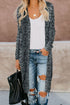 Print Colorblock Long Cardigan